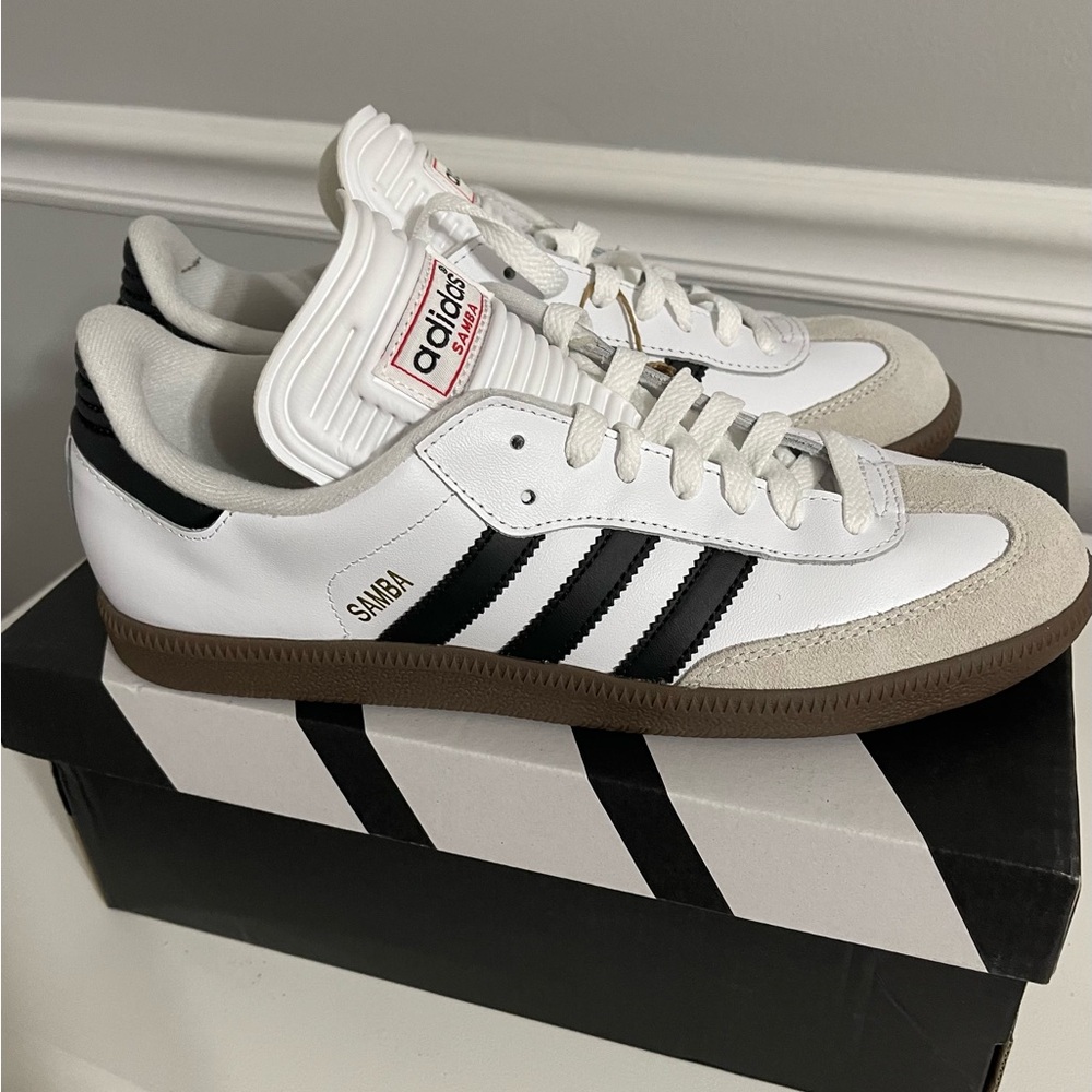 Adidas Samba White and Black Sneakers